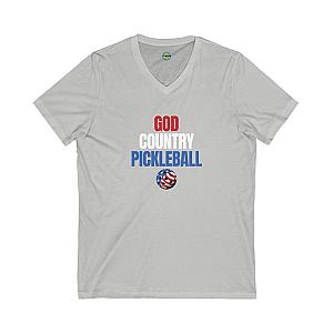 God Country Pickleball Unisex V-neck Tee