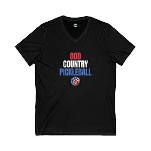 God Country Pickleball Unisex V-neck Tee