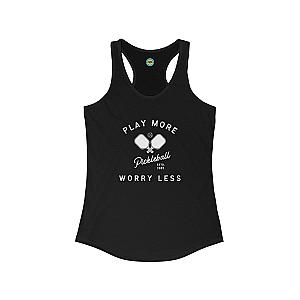 Play More Worry Less Women's Racerback Tank