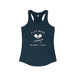 Play More Worry Less Women's Racerback Tank