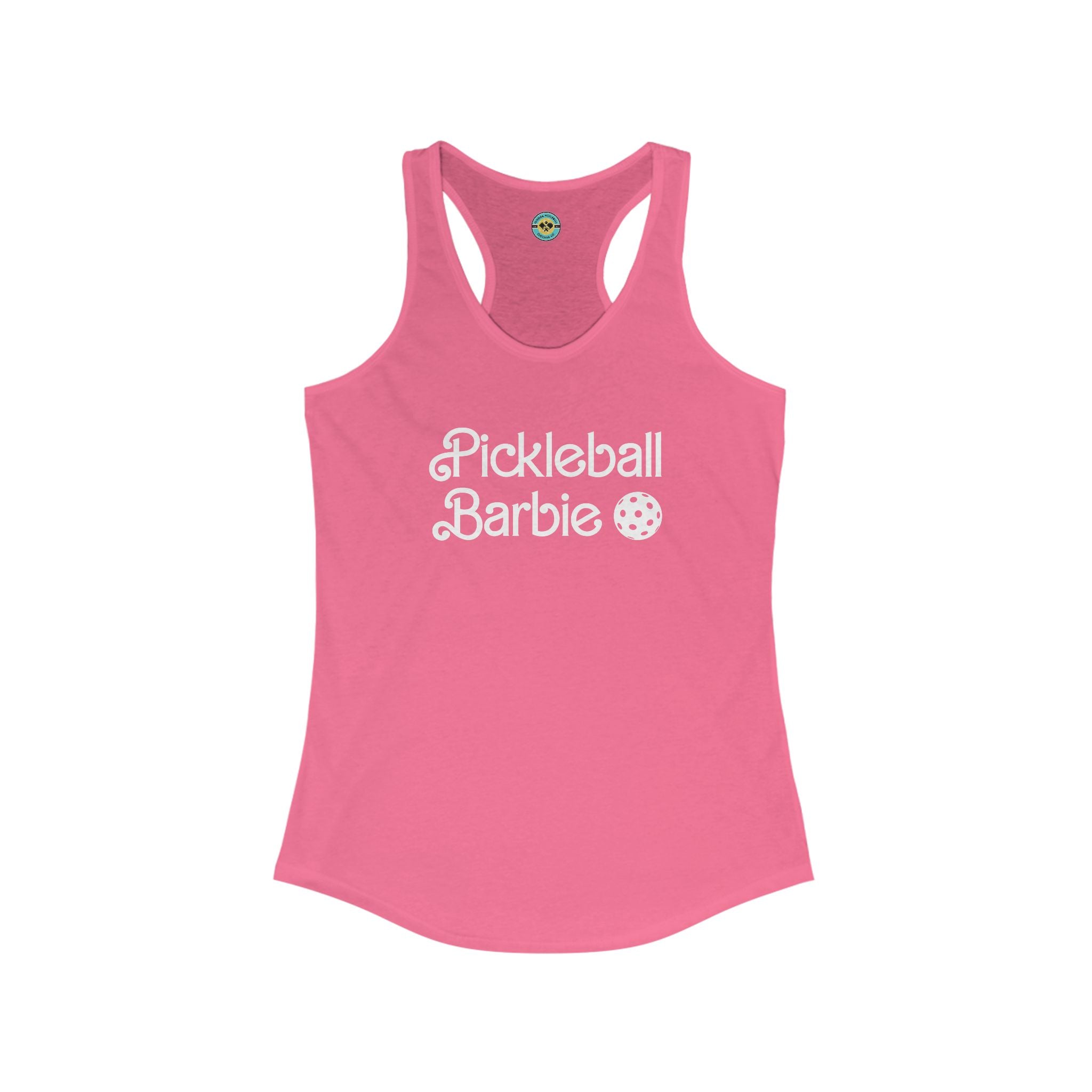 Pickleball Barbie Stacked Racerback Tank