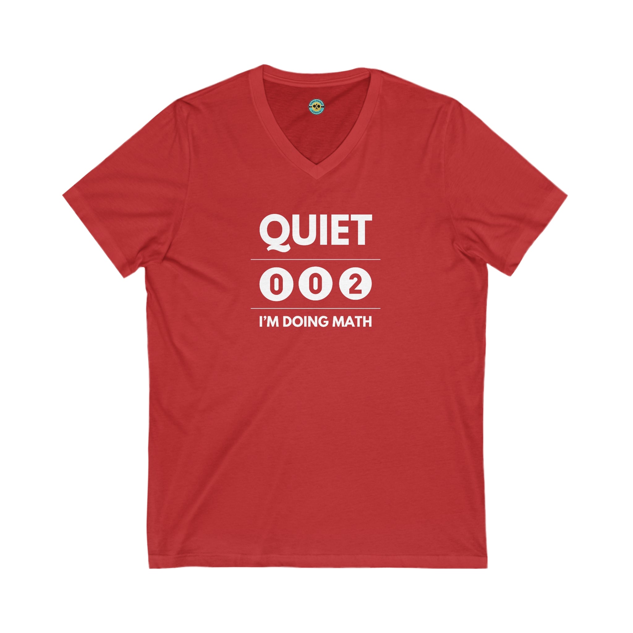 Quiet I'm Doing Math Unisex V-neck Tee
