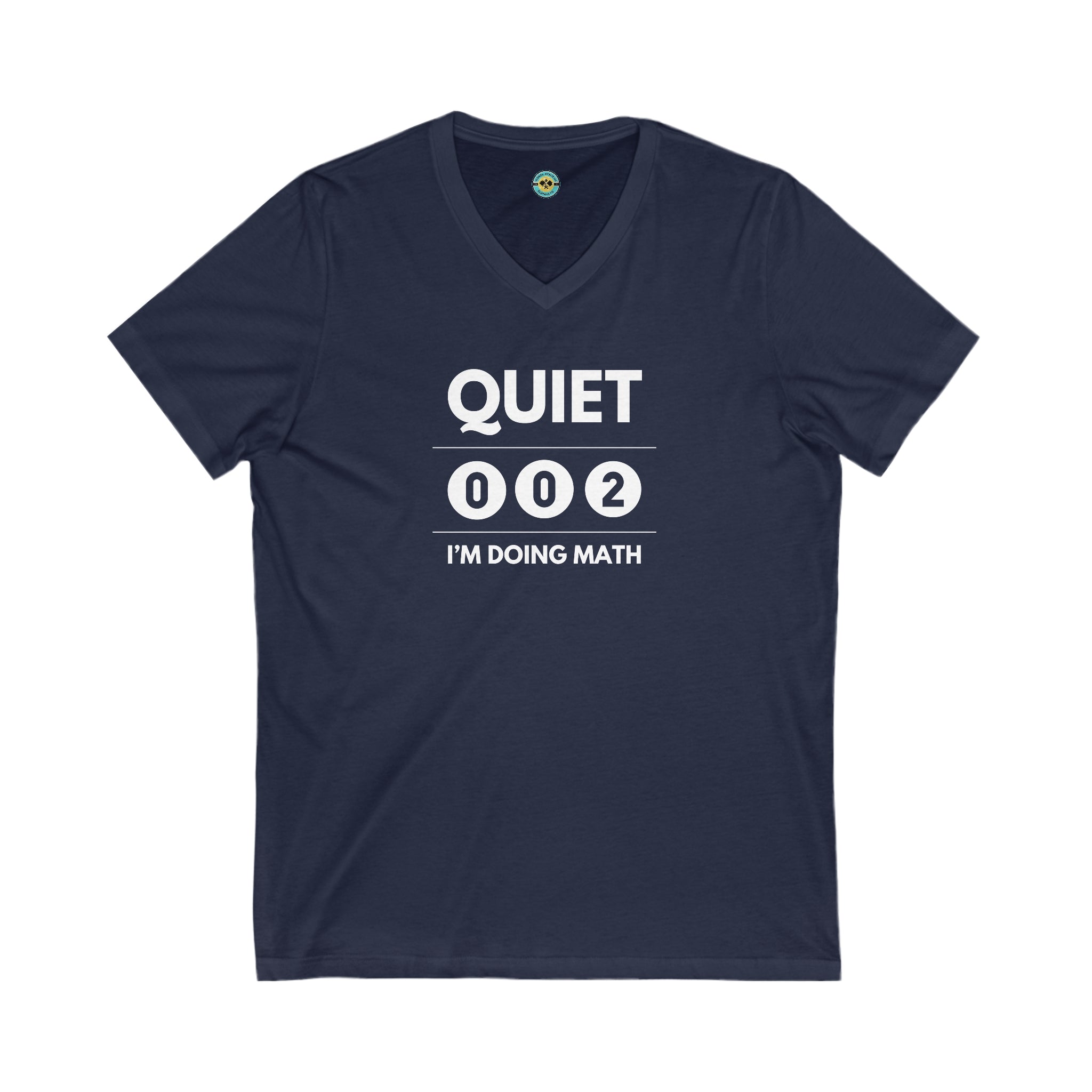 Quiet I'm Doing Math Unisex V-neck Tee