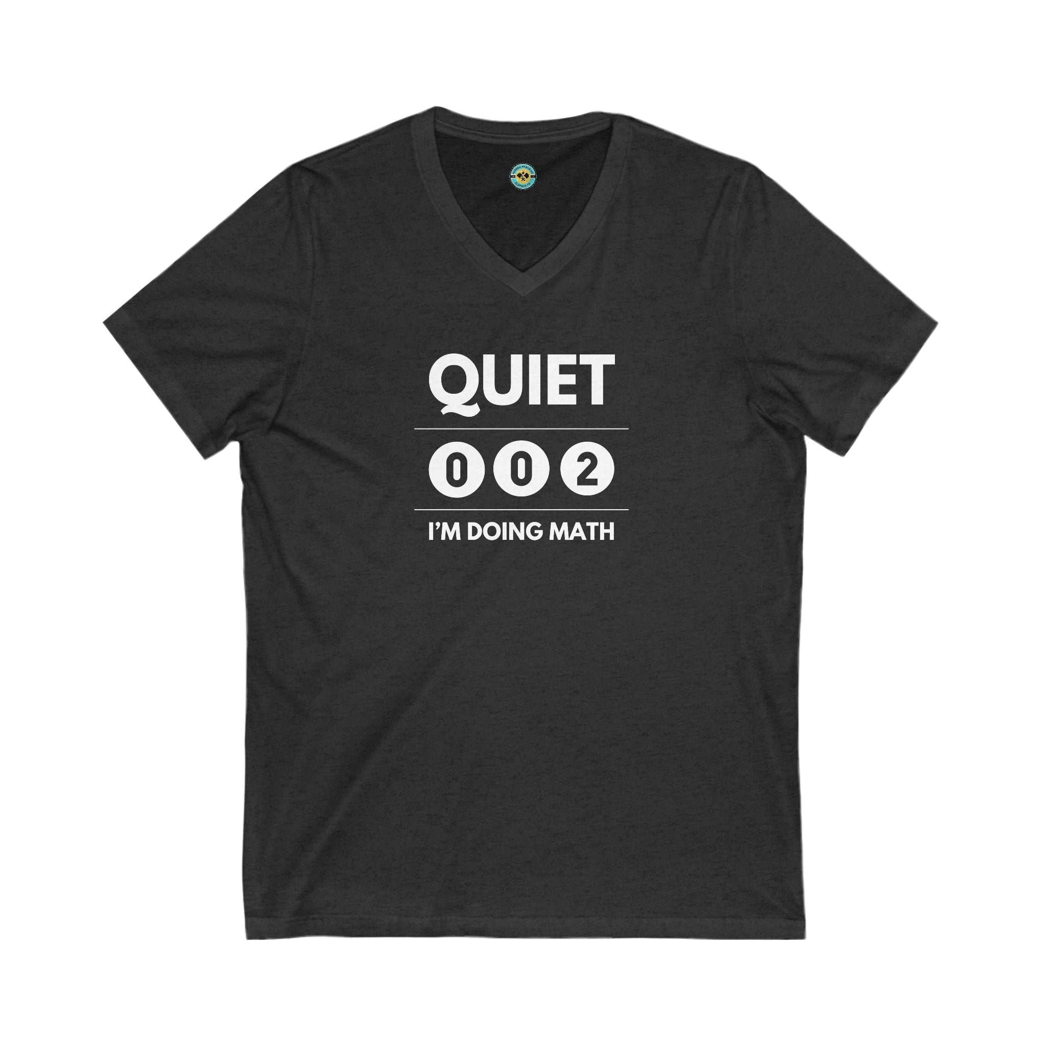 Quiet I'm Doing Math Unisex V-neck Tee