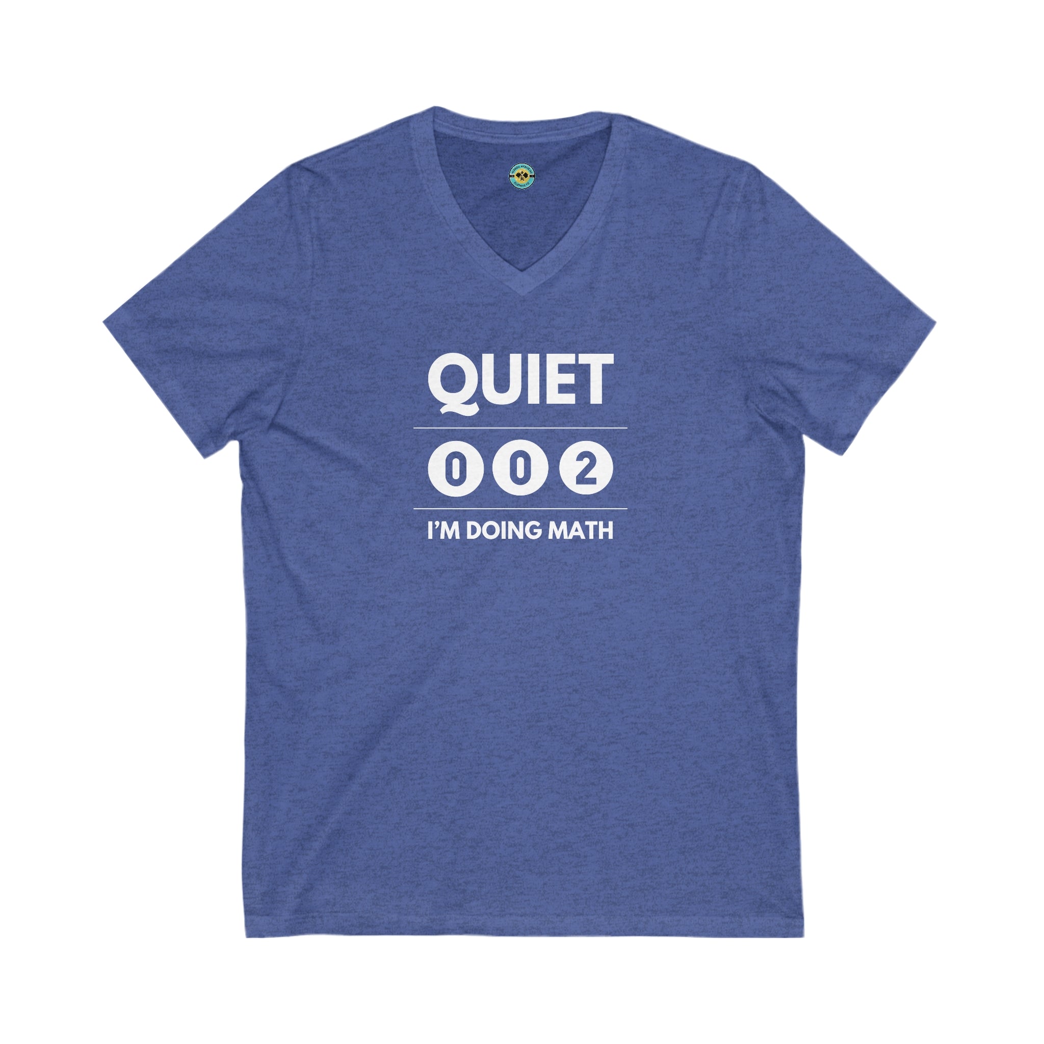 Quiet I'm Doing Math Unisex V-neck Tee