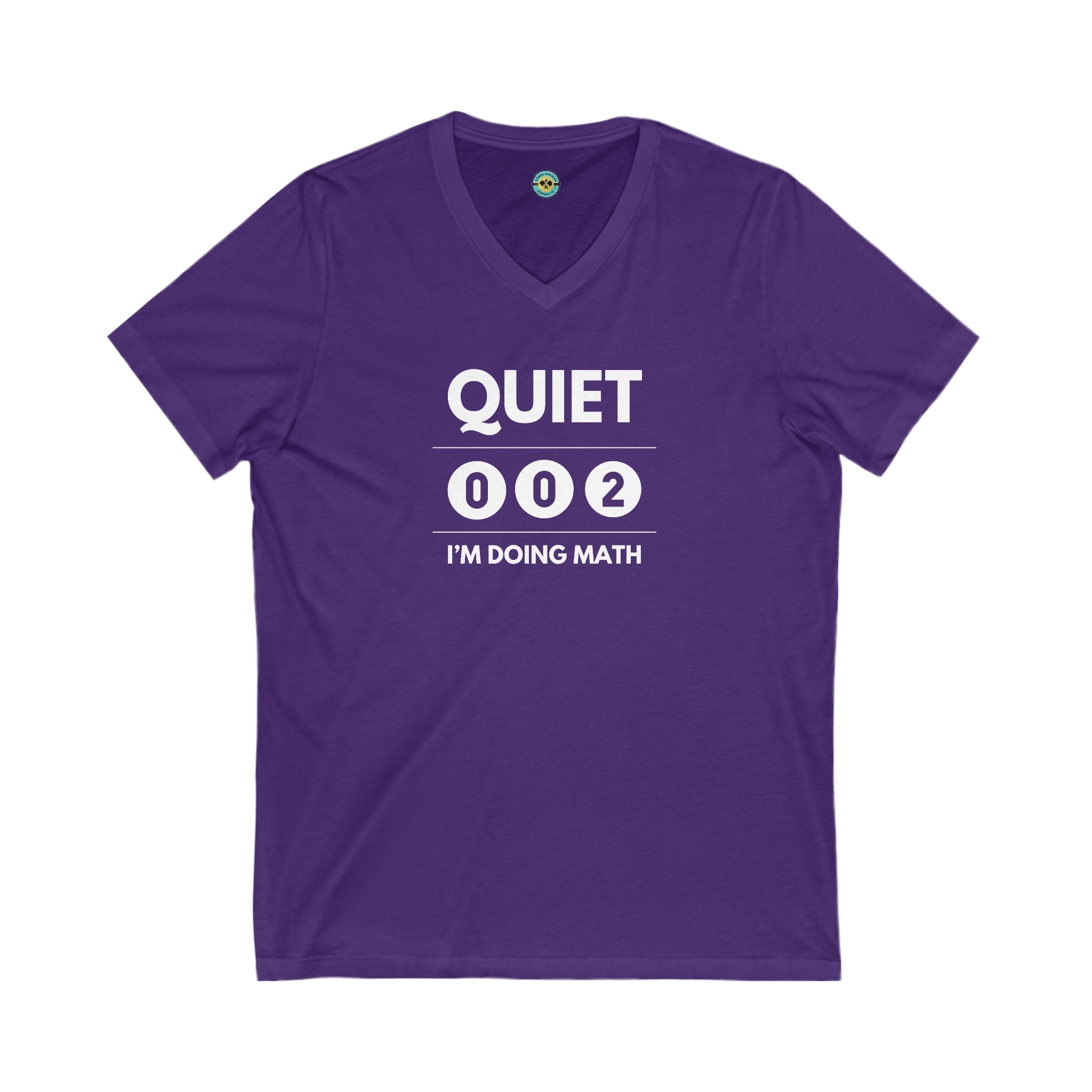 Quiet I'm Doing Math Unisex V-neck Tee