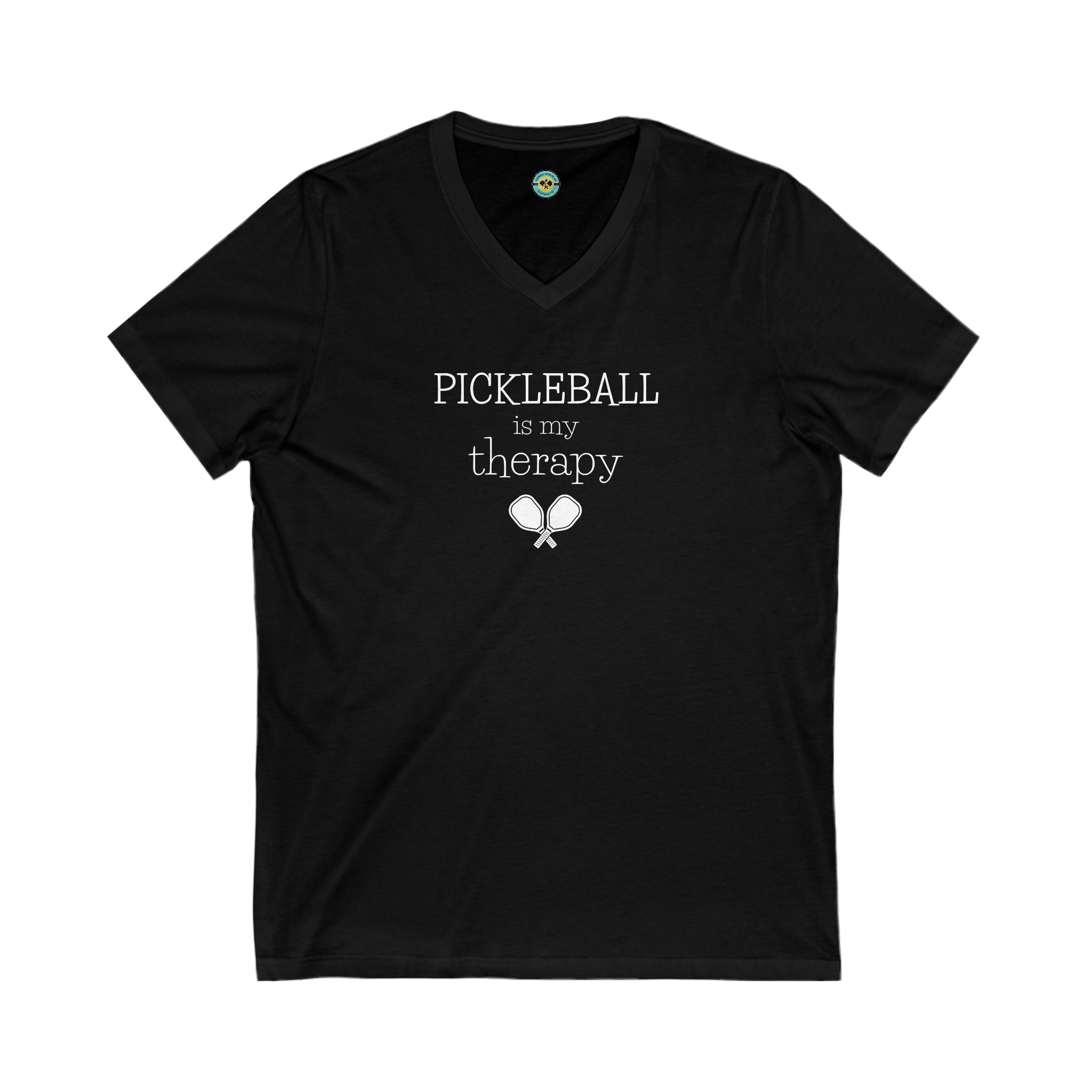 Pickleball Is My Therapy Unisex V-neck Tee