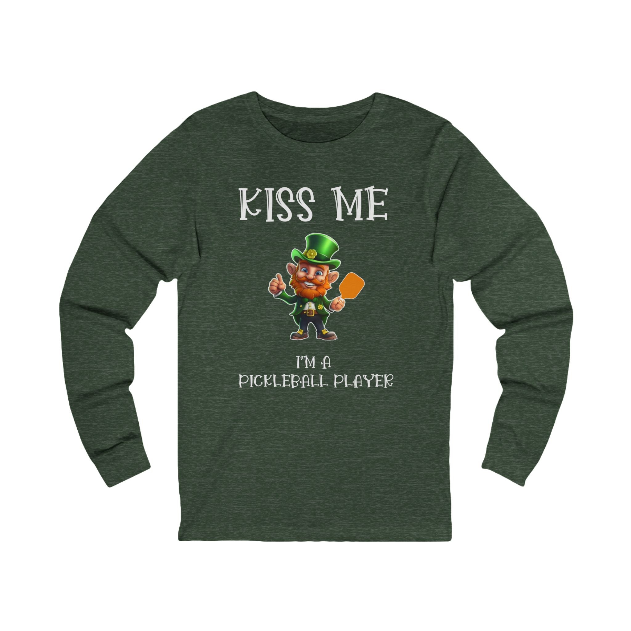 Kiss Me I'm A Pickleball Player Unisex Long Sleeve T-shirt