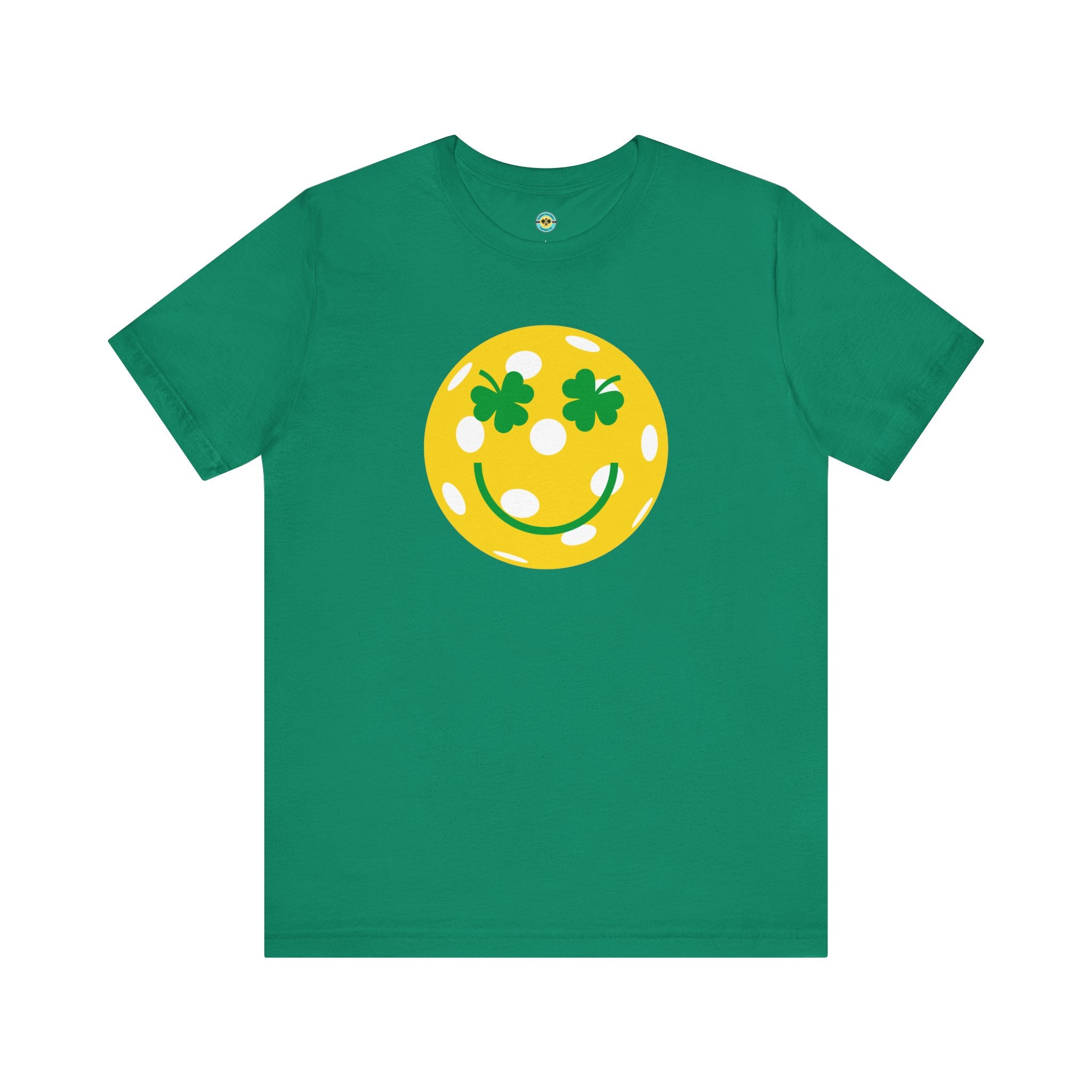 Pickleball Shamrock Smiley Face Unisex T-shirt