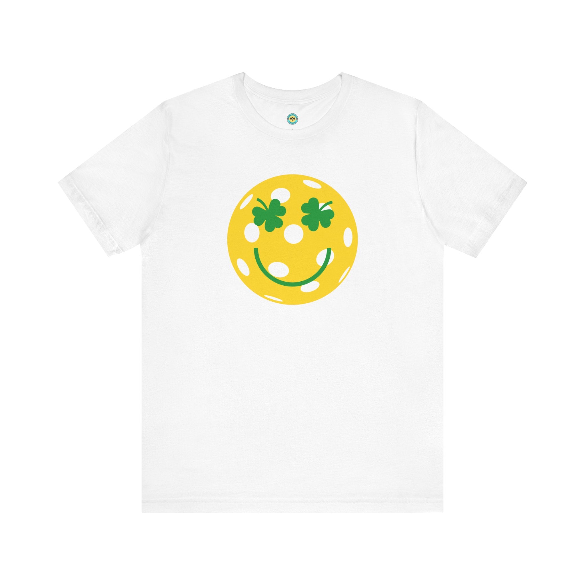 Pickleball Shamrock Smiley Face Unisex T-shirt