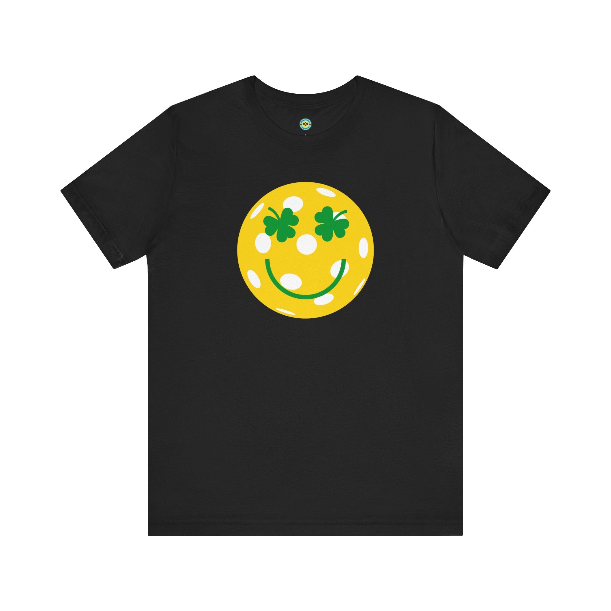 Pickleball Shamrock Smiley Face Unisex T-shirt