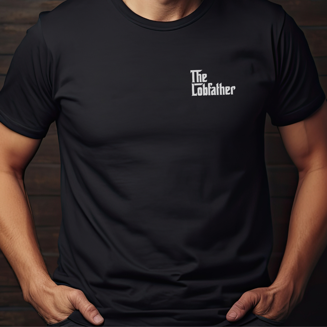 The Lobfather Unisex T-shirt (left chest)