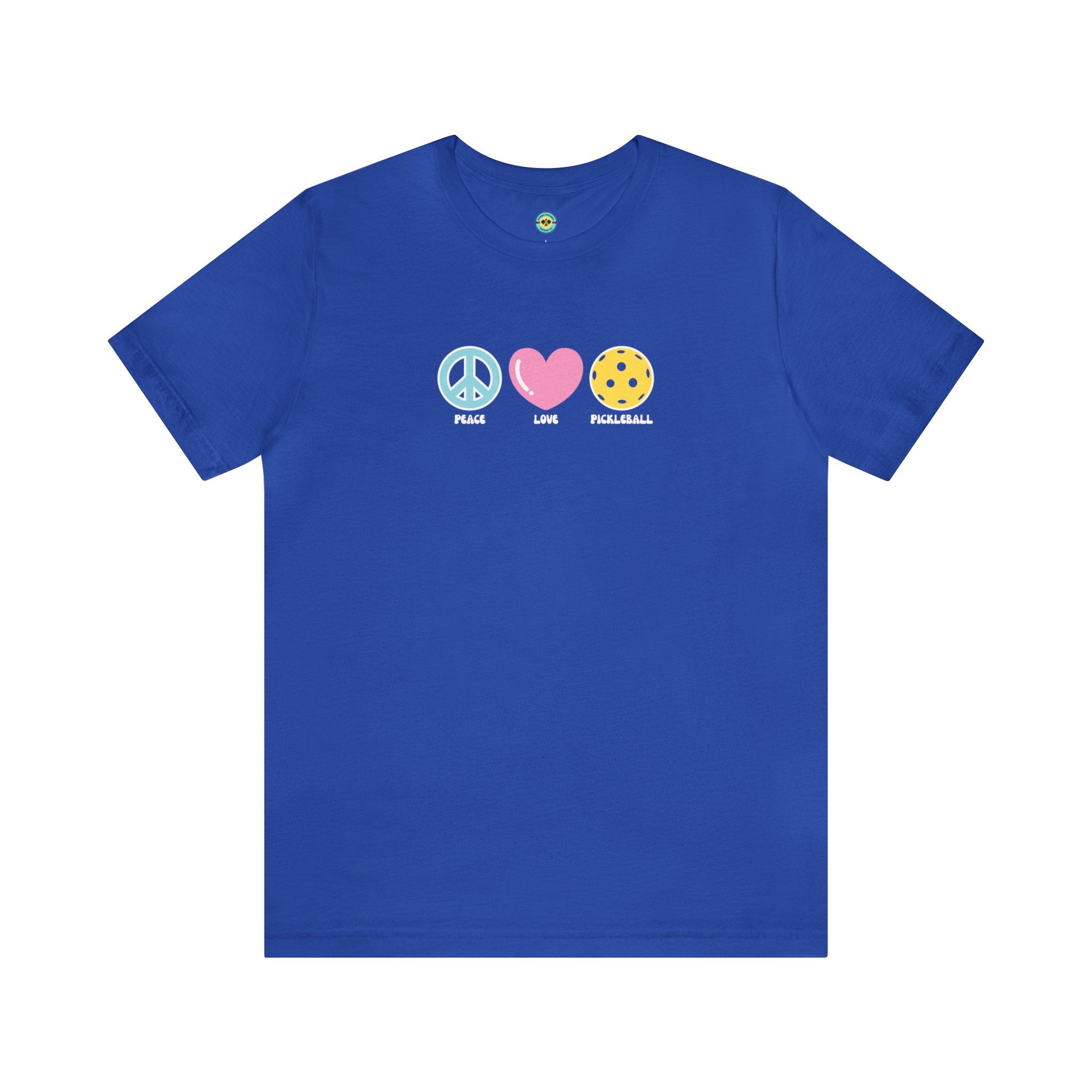 Peace. Love. Pickleball. Pastel/Centered Unisex T-shirt