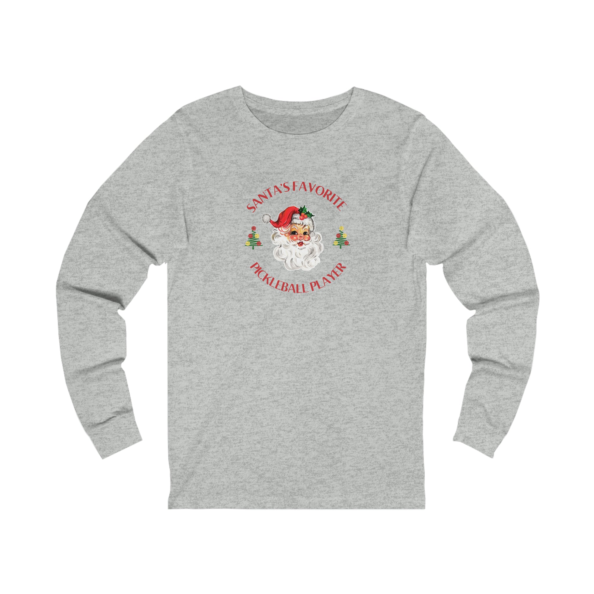 Santa's Favorite Pickleball Player Unisex Long Sleeve Tee