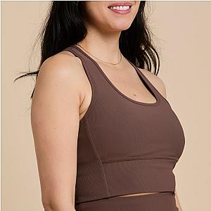 Stevie Crop Bra - Espresso
