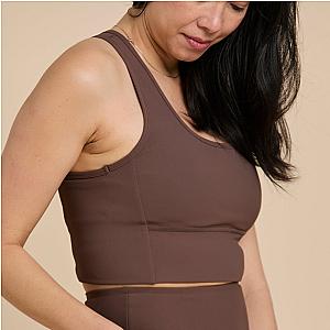 Stevie Crop Bra - Espresso
