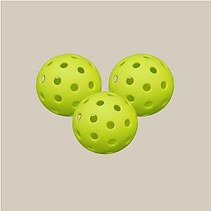 Green Hybrid Pickleballs - Set of 3