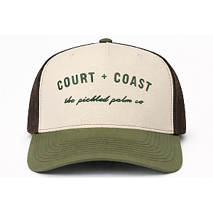 Court & Coast Green Trucker Pickleball & Tennis Hat