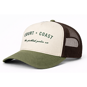 Court & Coast Green Trucker Pickleball & Tennis Hat