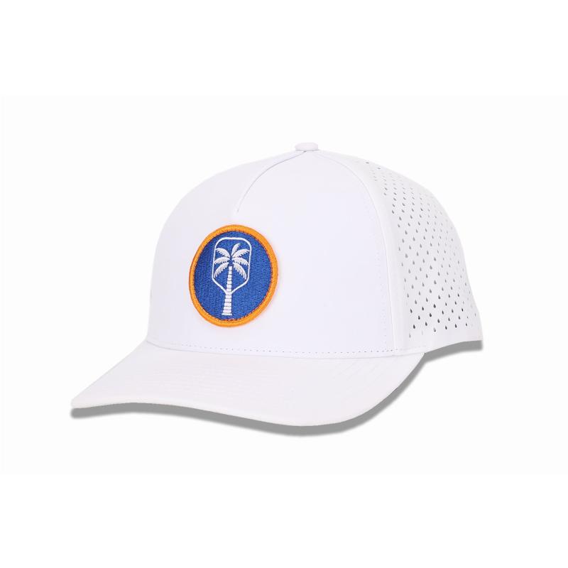 The Sunset Rally Performance Pickleball Hat - White & Blue