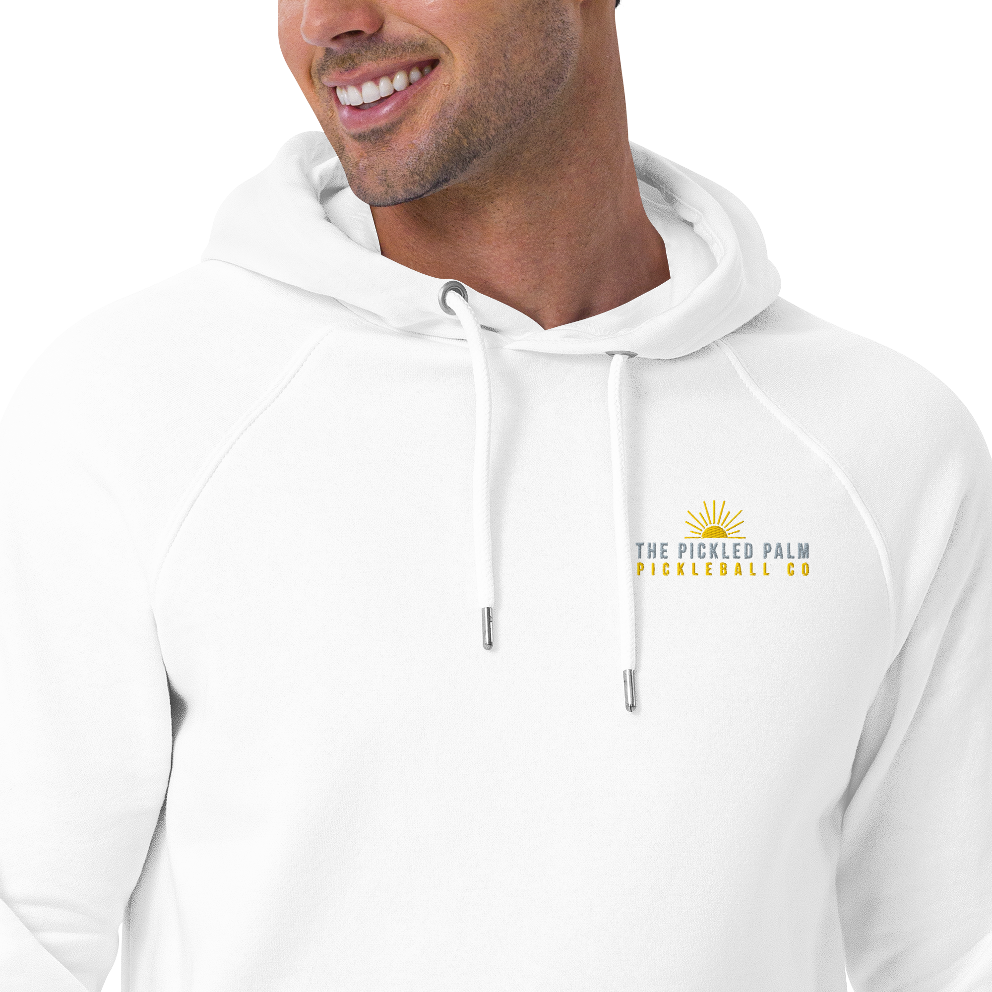 Court Side White Pickleball Hoodie