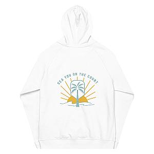 Court Side White Pickleball Hoodie