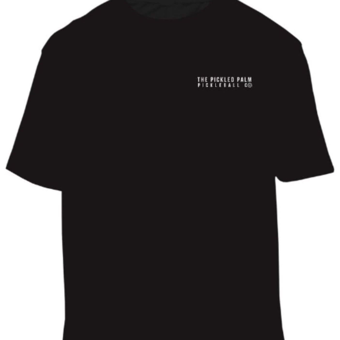 Mens Performance Midnight Black Short Sleeve Pickleball Shirt