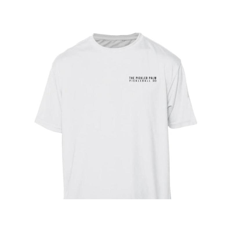 Mens Performance White Short Sleeve Pickleball Shirt