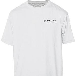 Mens Performance White Short Sleeve Pickleball Shirt