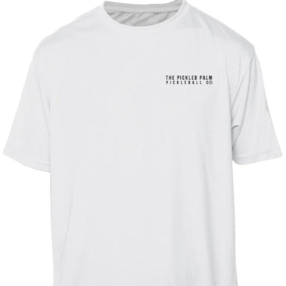 Mens Performance White Short Sleeve Pickleball Shirt