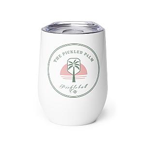 Pickled Palm Pickleball Gift Wine Tumbler - Beach