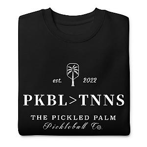 The Pickled Palm Classic Black Pickleball Sweatshirt