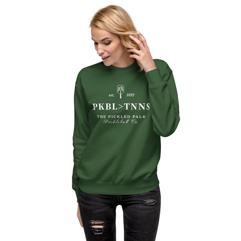 The Pickled Palm Classic Green Pickleball Sweatshirt