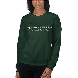 The Pickled Palm Forest Green Crewneck Pickleball Sweatshirt