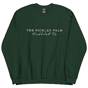 The Pickled Palm Forest Green Crewneck Pickleball Sweatshirt