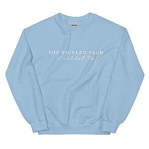 The Pickled Palm Light Blue Crewneck Pickleball Sweatshirt