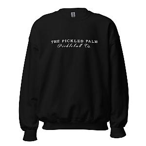The Pickled Palm Black Crewneck Pickleball Sweatshirt