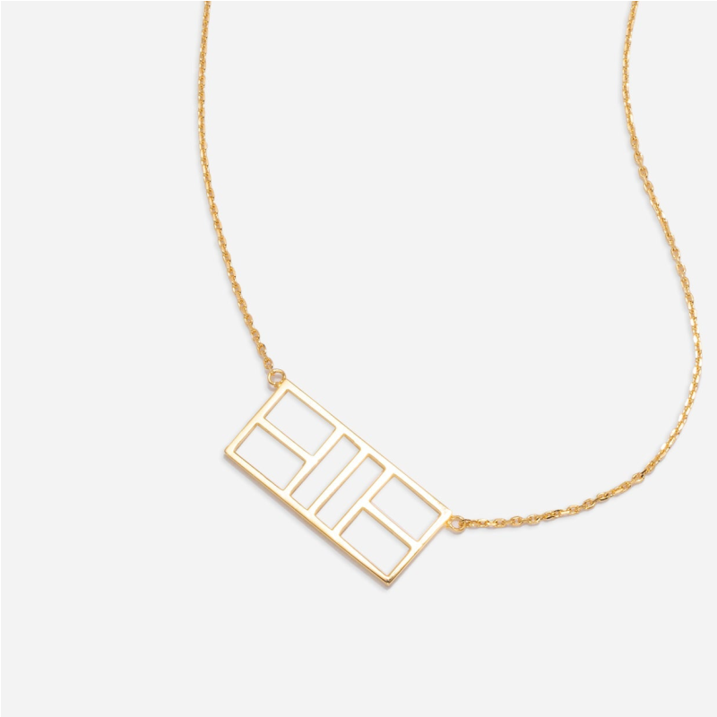 Pickleball Court Necklace