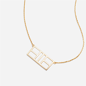 Pickleball Court Necklace