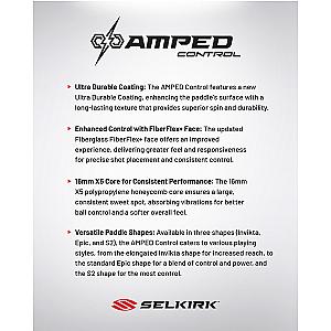Selkirk AMPED Control - Epic - Pickleball Paddle