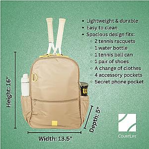 The BaseLiner Backpack - Sports Bag for Tennis and Pickleball