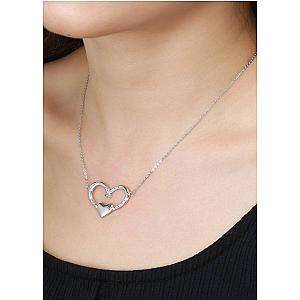 Saints and Saviors Luck in My Heart Horseshoes Necklace Silver