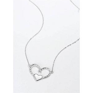 Saints and Saviors Luck in My Heart Horseshoes Necklace Silver