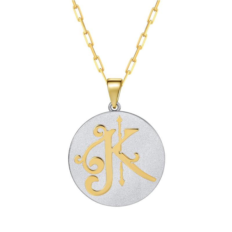Saints & Saviors* Fancy Initial K Pendant Necklace