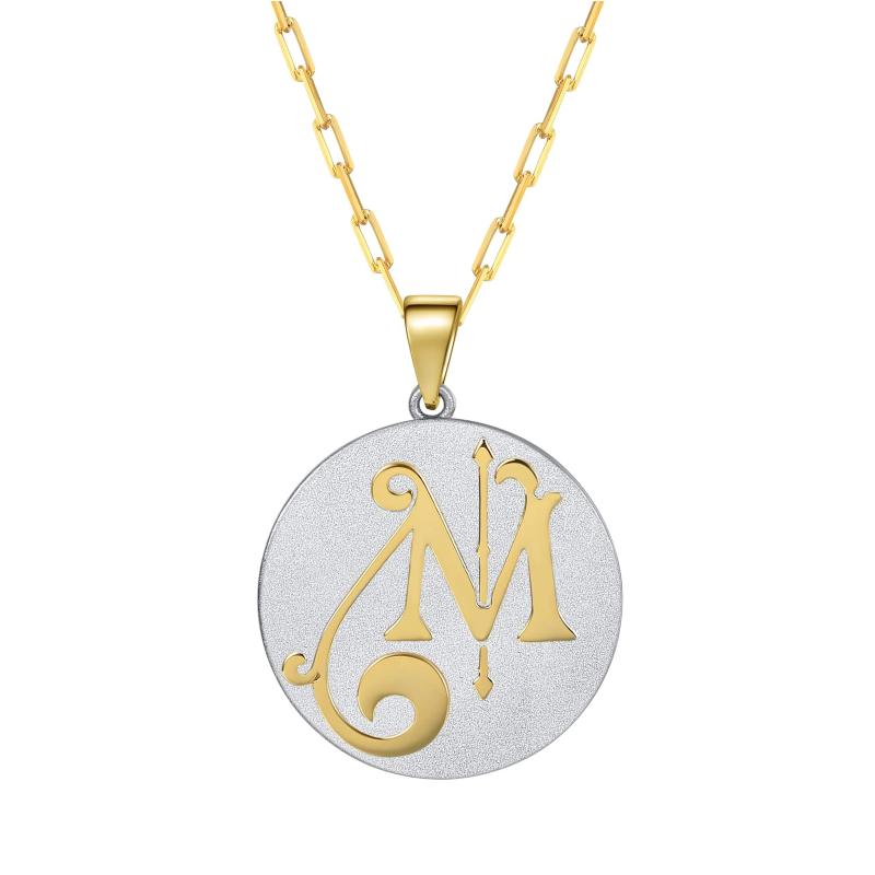 Saints & Saviors* Fancy Initial M Pendant Necklace