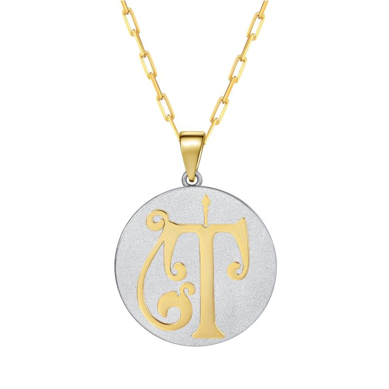 Saints & Saviors* Fancy Initial T Pendant Necklace