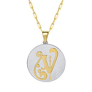 Saints & Saviors* Fancy Initial V Pendant Necklace