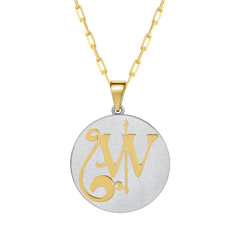 Saints & Saviors* Fancy Initial W Pendant Necklace