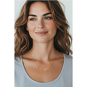 LoveMatch Tennis Fine ACE 14k Gold Racquet and Ball Necklace