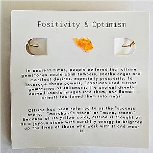 Raw Natural Gemstone Nugget Birthstone Earrings - November Citrine